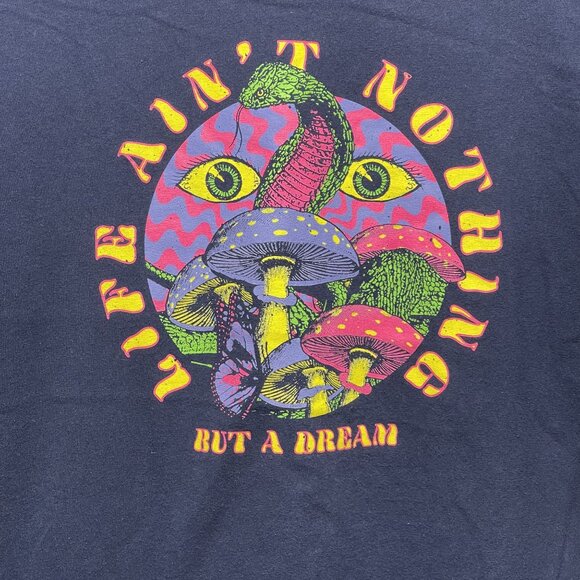 12 oz Soda Psychedelic Graphic Tee "Life Aint Nothing But A Dream" X-Large - Picture 2 of 5